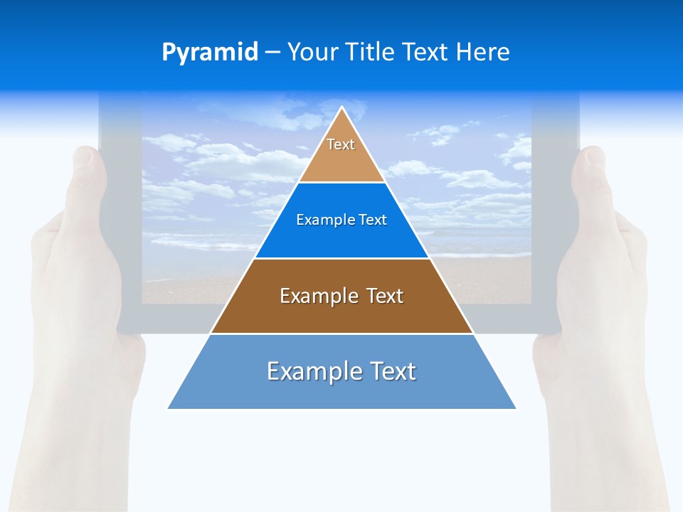 Isolated Mobile Holding PowerPoint Template