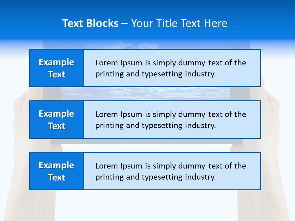 Isolated Mobile Holding PowerPoint Template