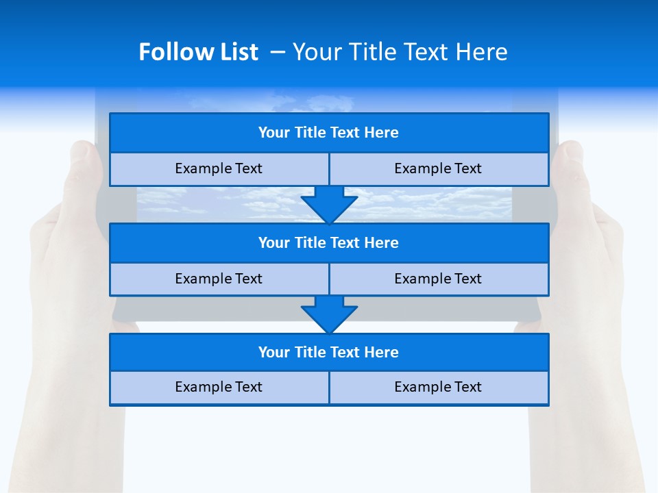 Isolated Mobile Holding PowerPoint Template