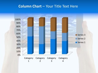 Isolated Mobile Holding PowerPoint Template