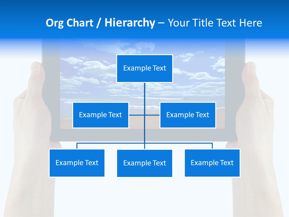 Isolated Mobile Holding PowerPoint Template