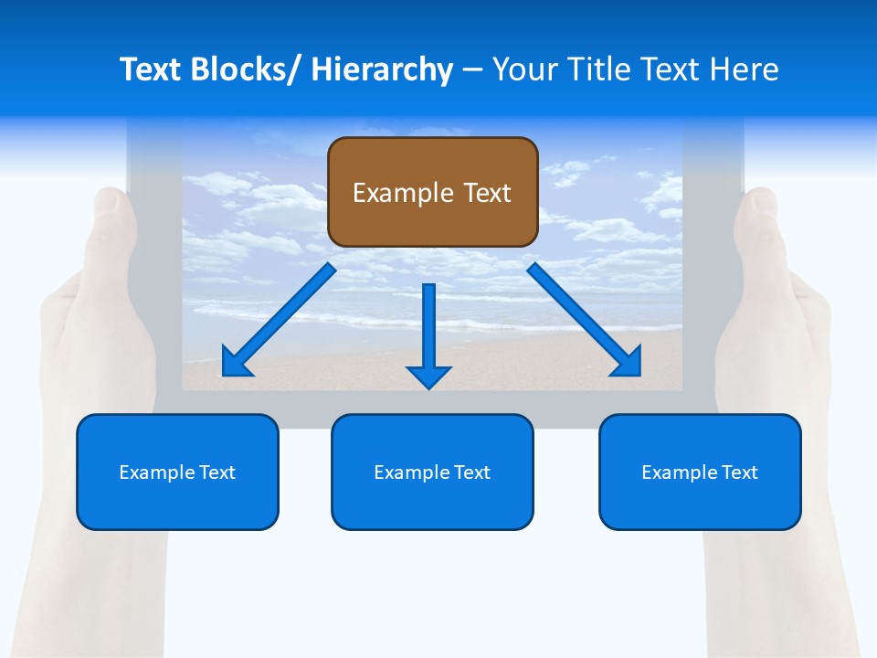 Isolated Mobile Holding PowerPoint Template