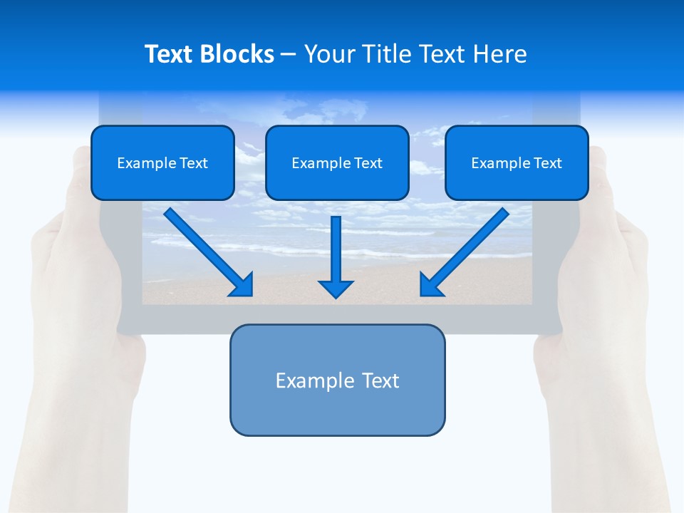Isolated Mobile Holding PowerPoint Template