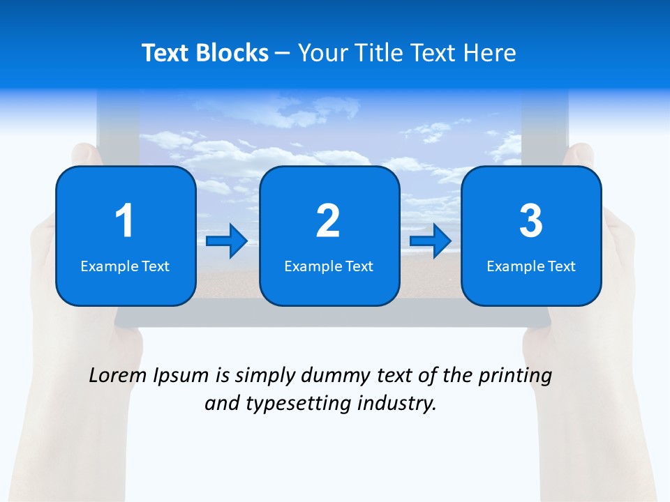 Isolated Mobile Holding PowerPoint Template