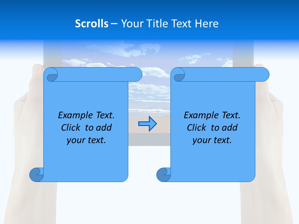 Isolated Mobile Holding PowerPoint Template