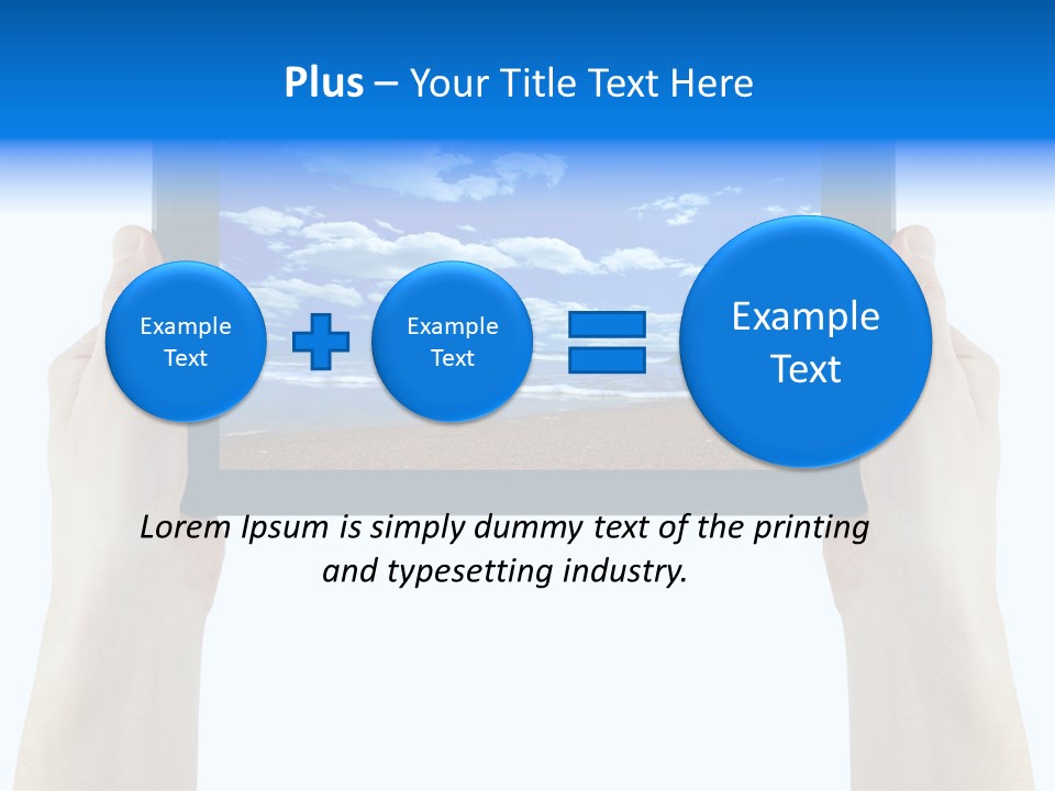 Isolated Mobile Holding PowerPoint Template