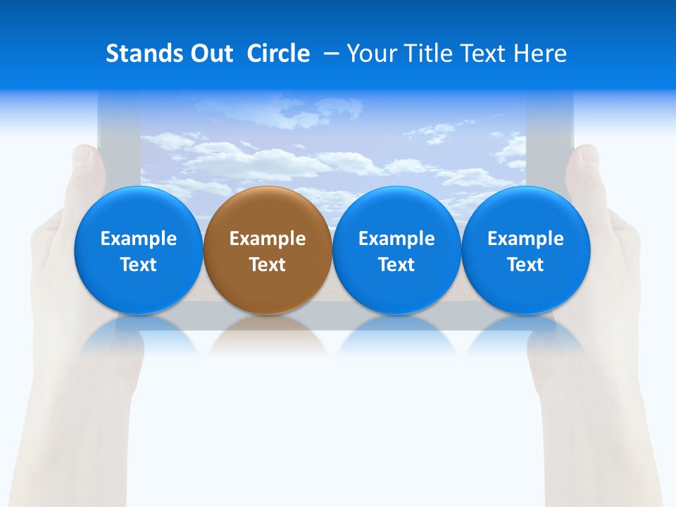 Isolated Mobile Holding PowerPoint Template