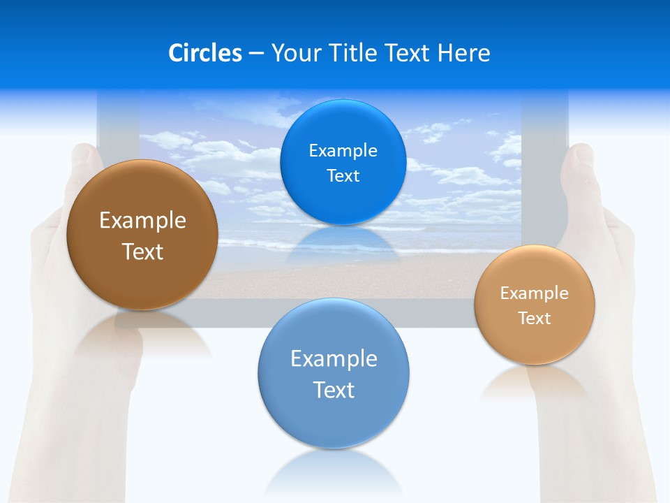 Isolated Mobile Holding PowerPoint Template