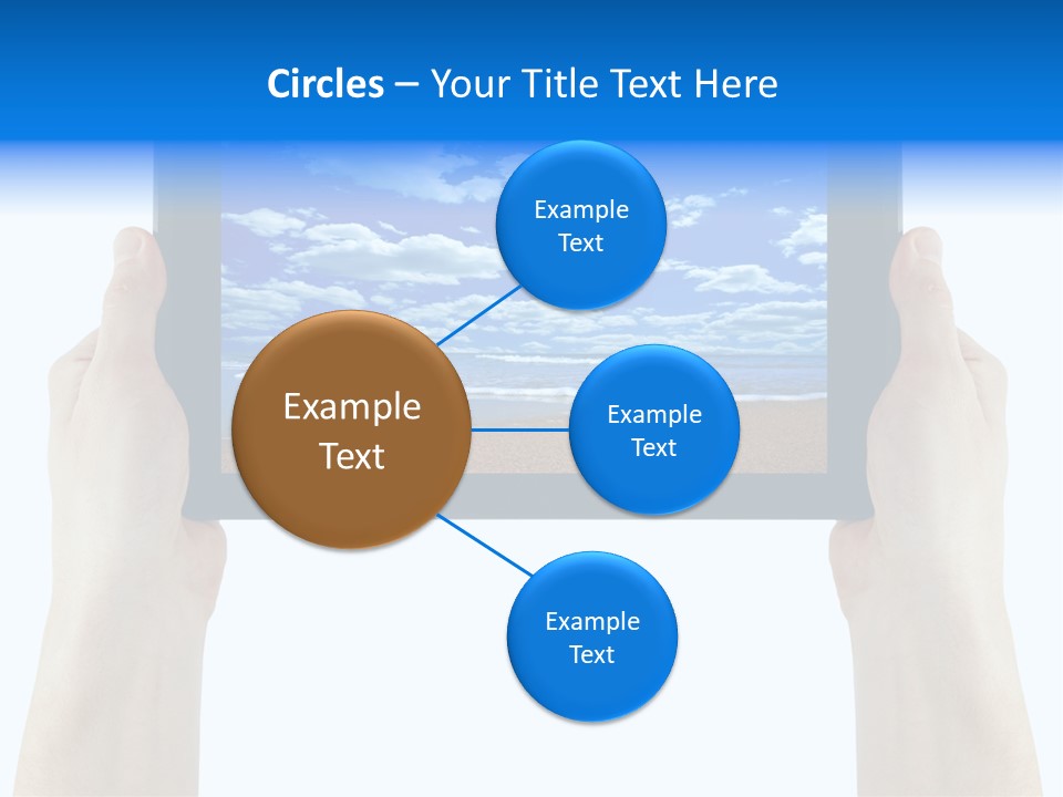 Isolated Mobile Holding PowerPoint Template