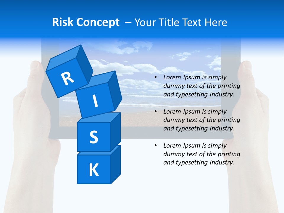 Isolated Mobile Holding PowerPoint Template