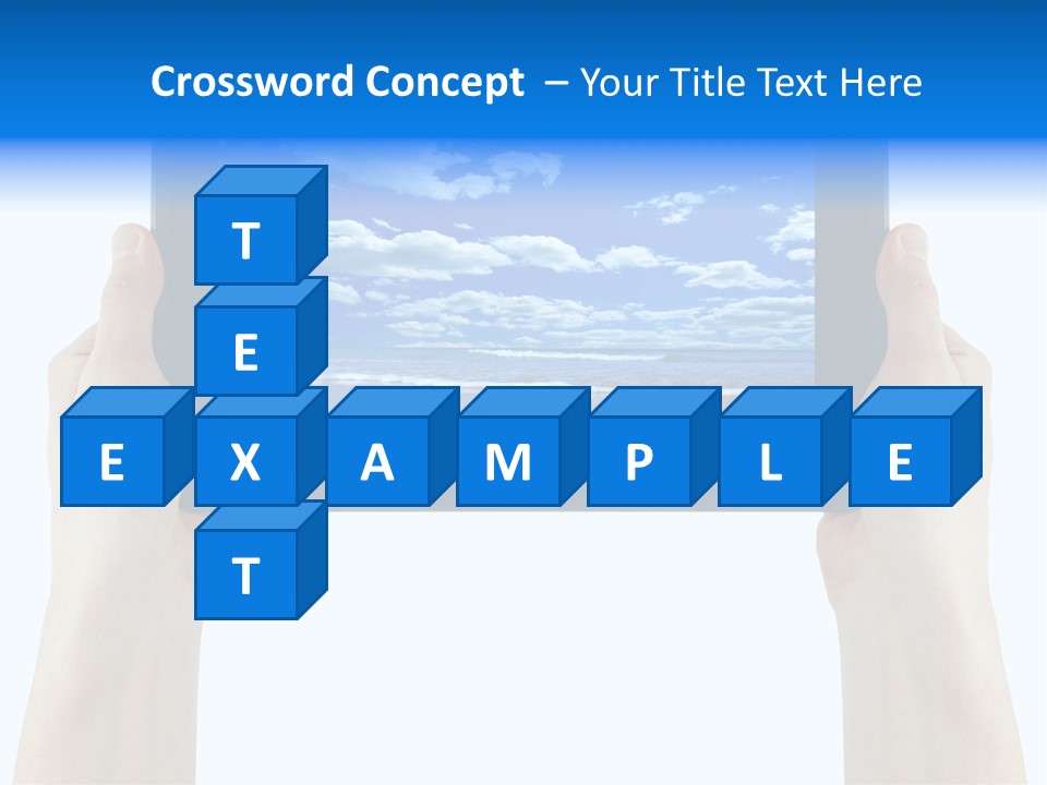 Isolated Mobile Holding PowerPoint Template