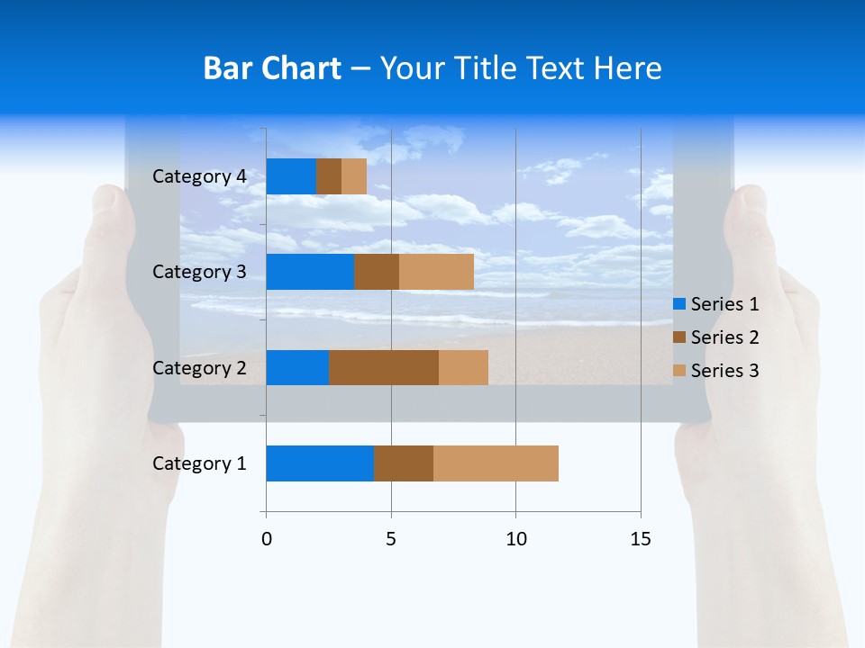 Isolated Mobile Holding PowerPoint Template