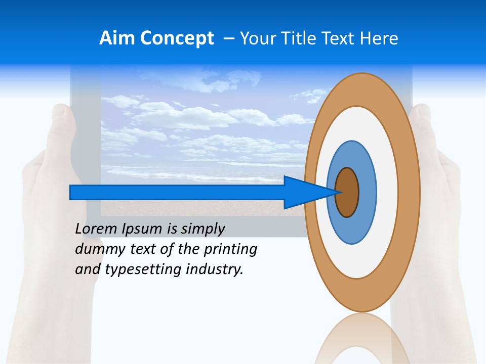 Isolated Mobile Holding PowerPoint Template