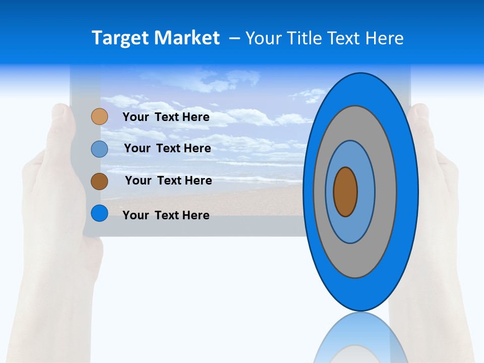 Isolated Mobile Holding PowerPoint Template