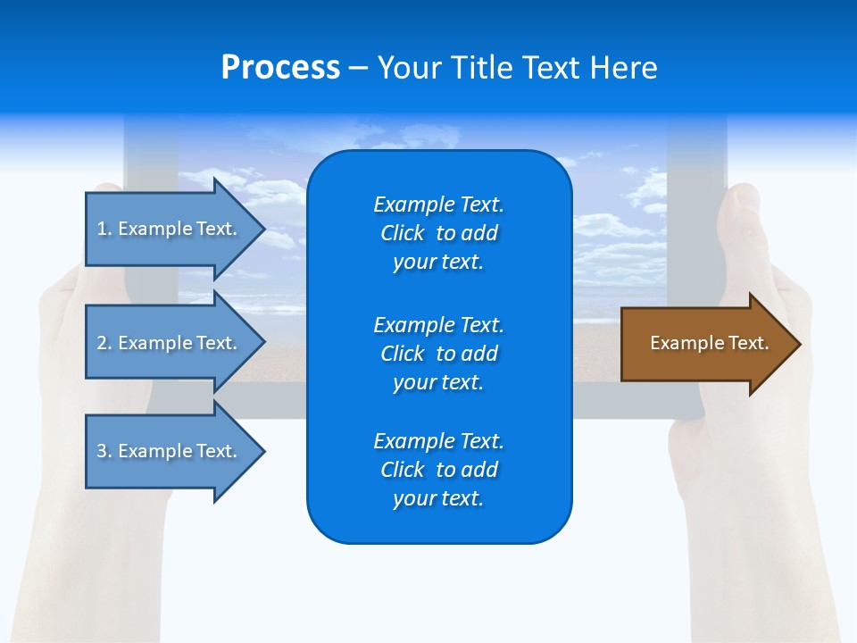 Isolated Mobile Holding PowerPoint Template
