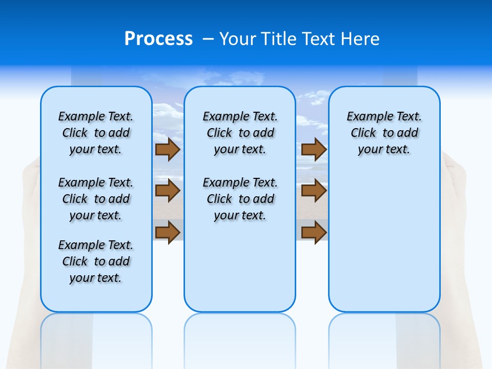 Isolated Mobile Holding PowerPoint Template