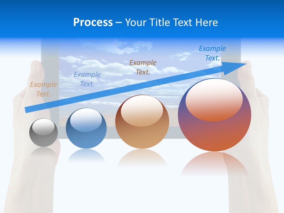 Isolated Mobile Holding PowerPoint Template
