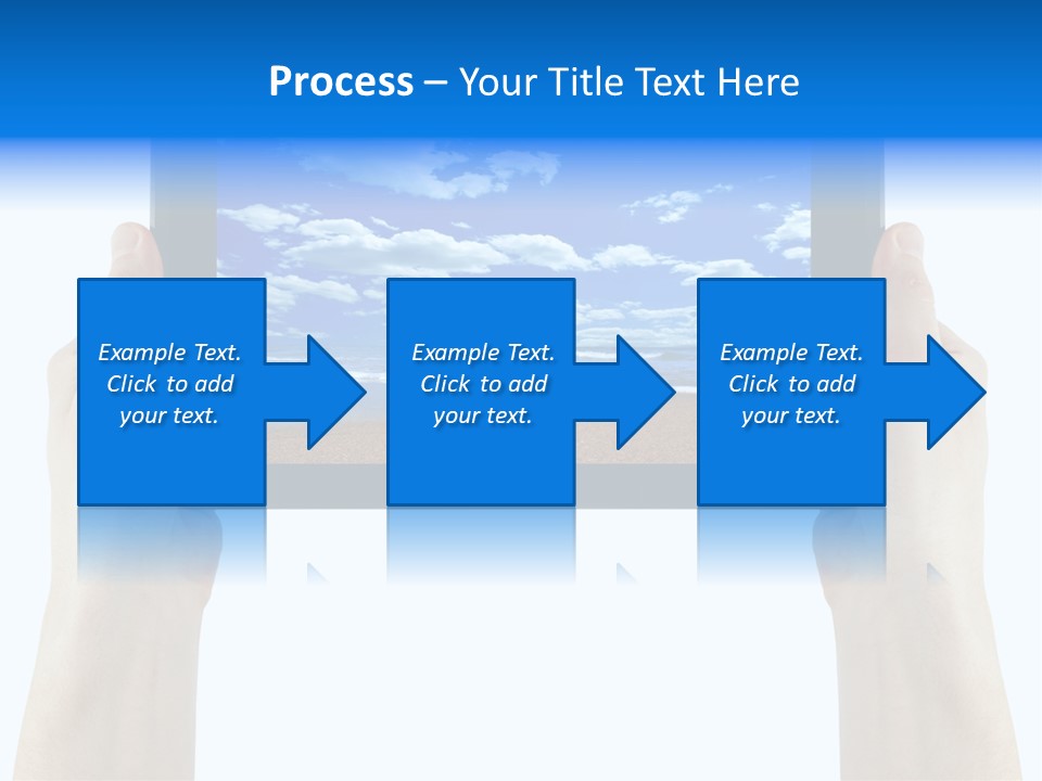Isolated Mobile Holding PowerPoint Template