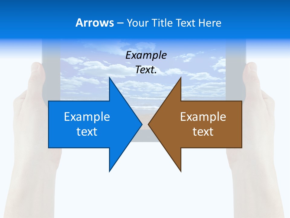 Isolated Mobile Holding PowerPoint Template