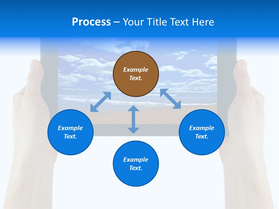 Isolated Mobile Holding PowerPoint Template