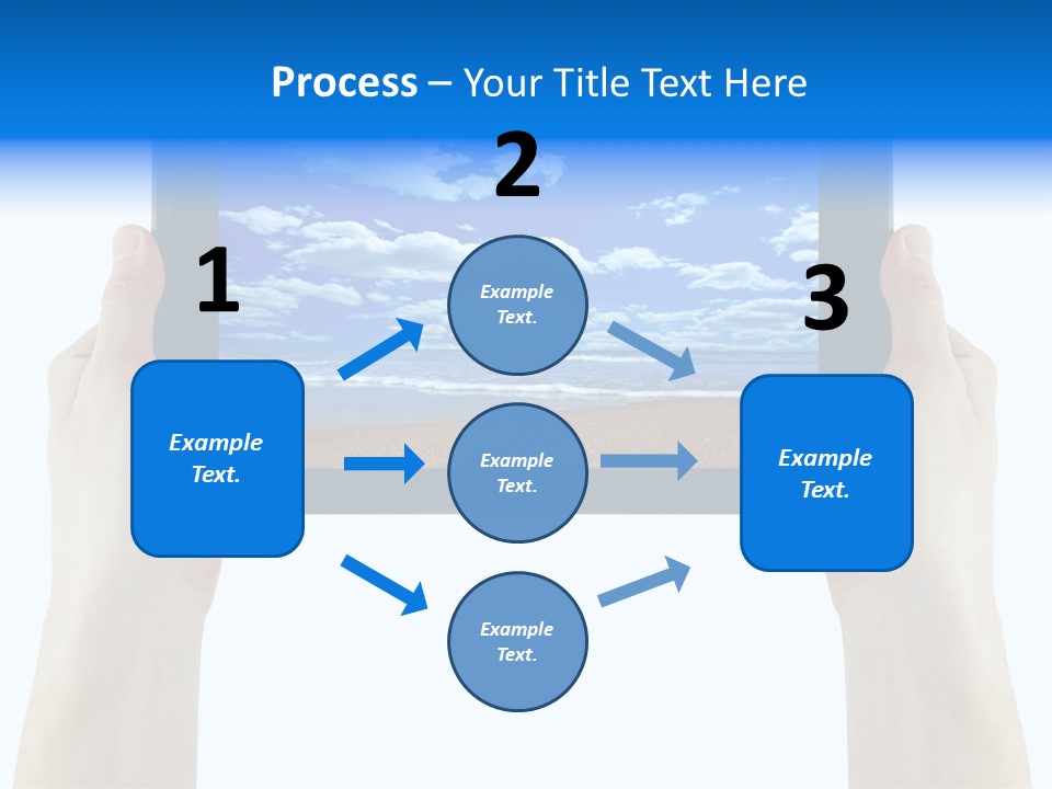 Isolated Mobile Holding PowerPoint Template
