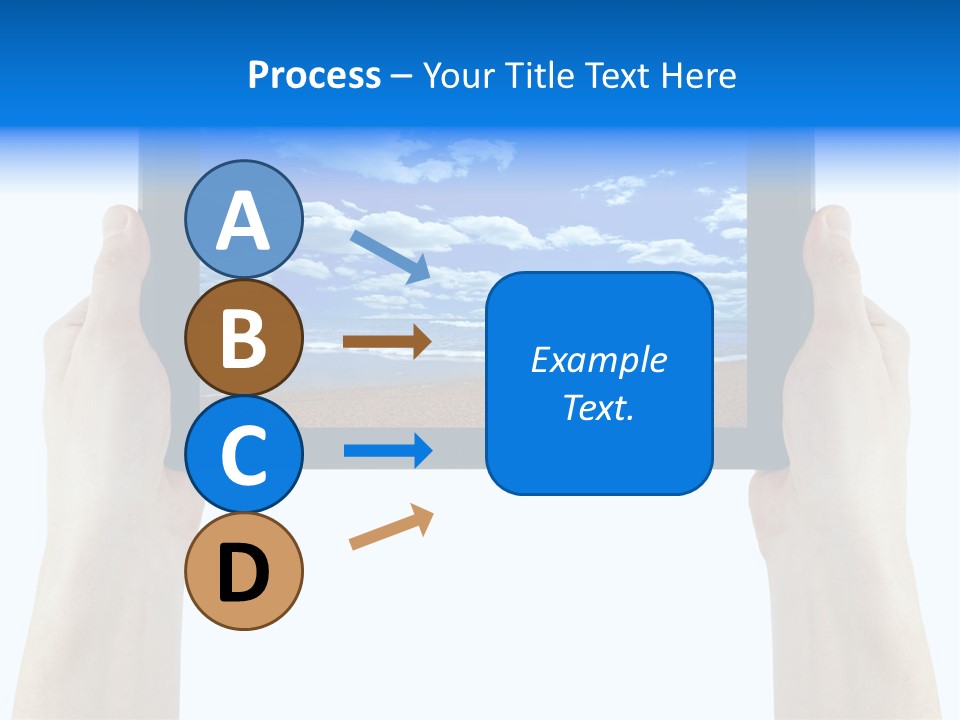 Isolated Mobile Holding PowerPoint Template