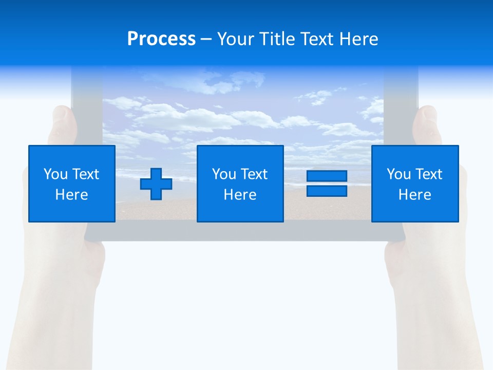 Isolated Mobile Holding PowerPoint Template