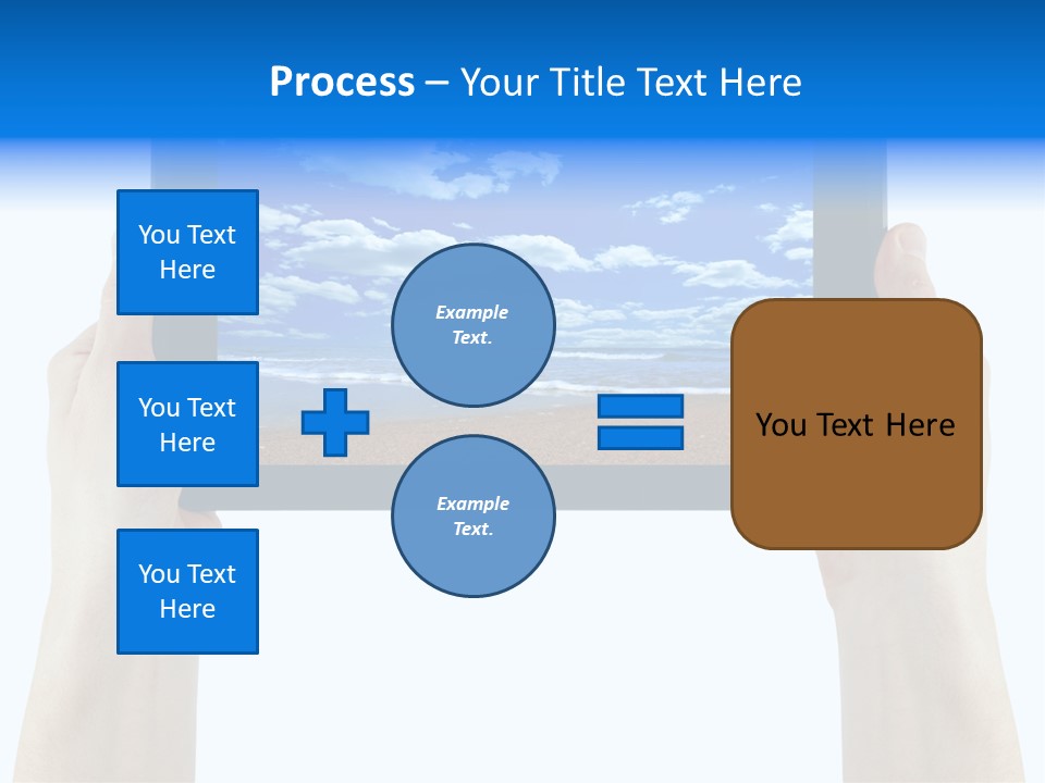 Isolated Mobile Holding PowerPoint Template