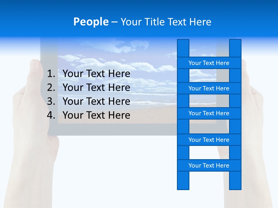 Isolated Mobile Holding PowerPoint Template