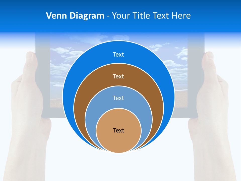 Isolated Mobile Holding PowerPoint Template