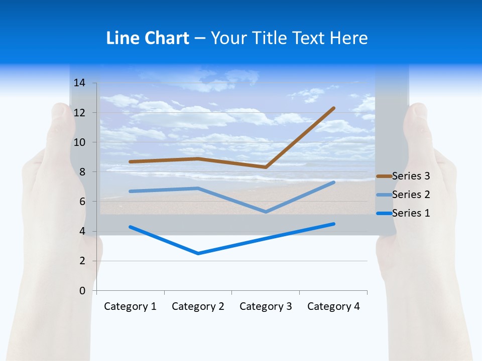 Isolated Mobile Holding PowerPoint Template