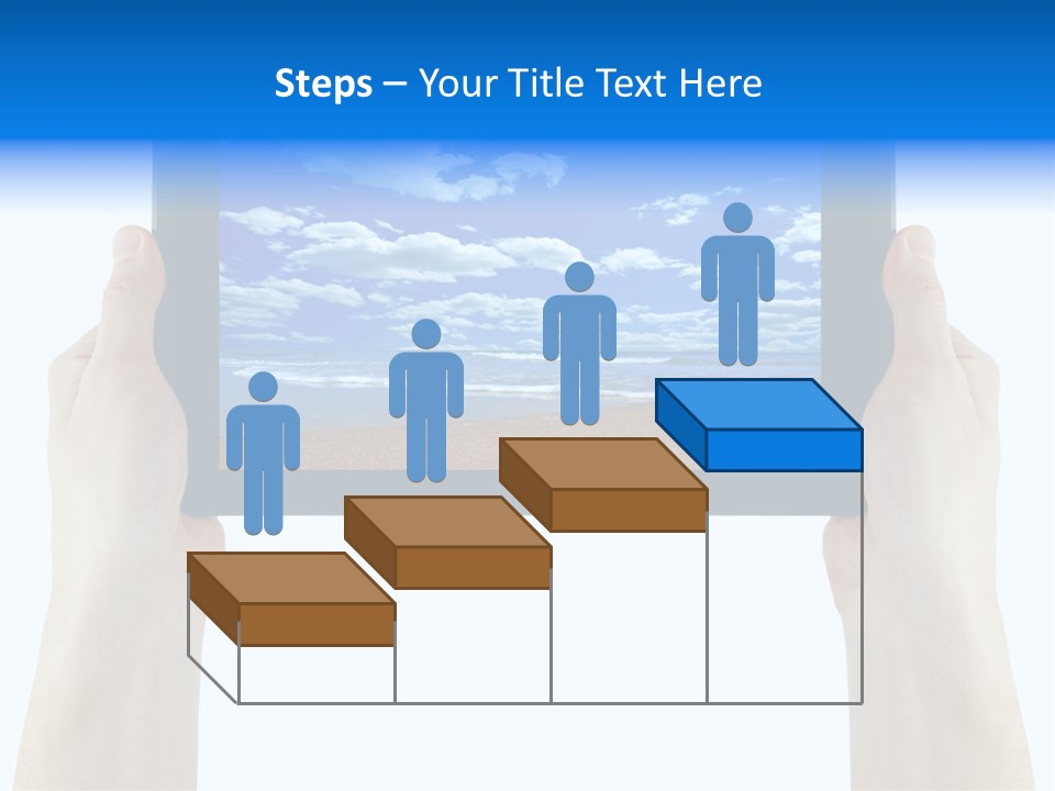 Isolated Mobile Holding PowerPoint Template