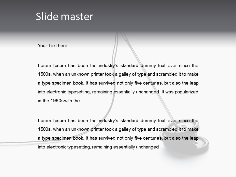 Sew Background Button PowerPoint Template