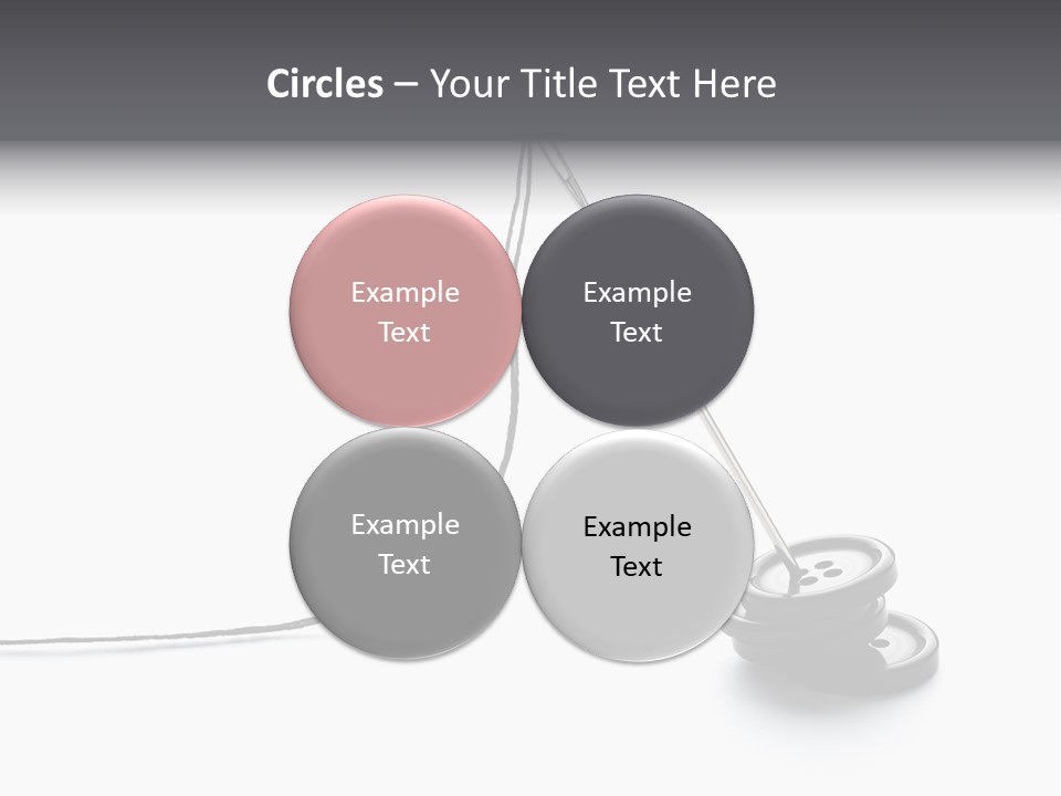 Sew Background Button PowerPoint Template