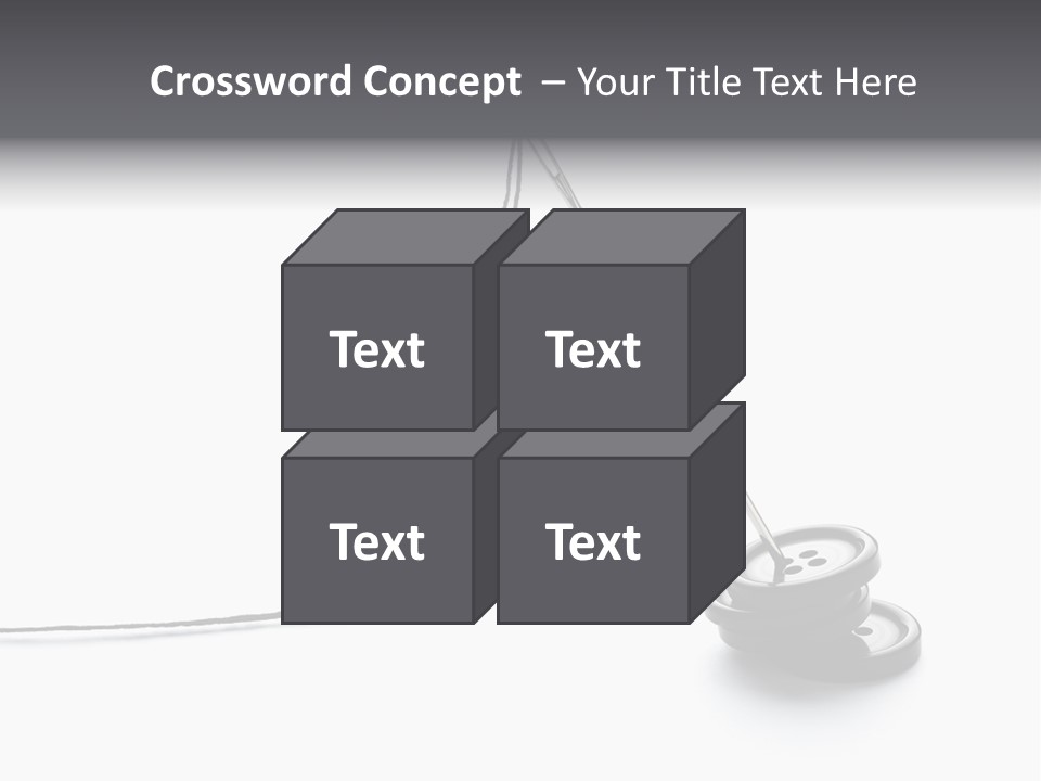 Sew Background Button PowerPoint Template