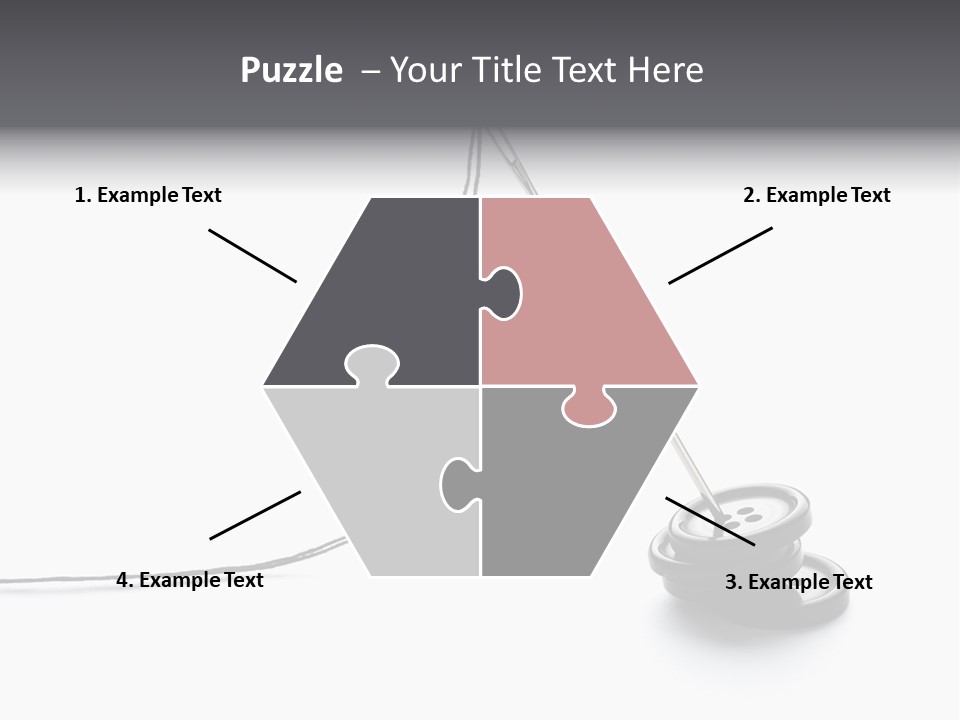 Sew Background Button PowerPoint Template