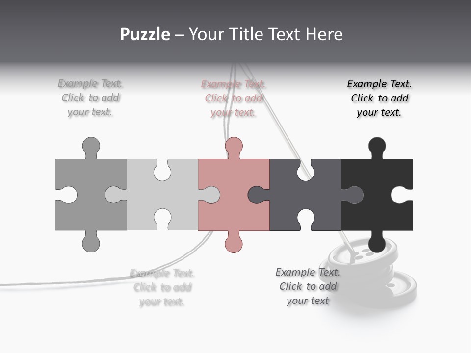 Sew Background Button PowerPoint Template