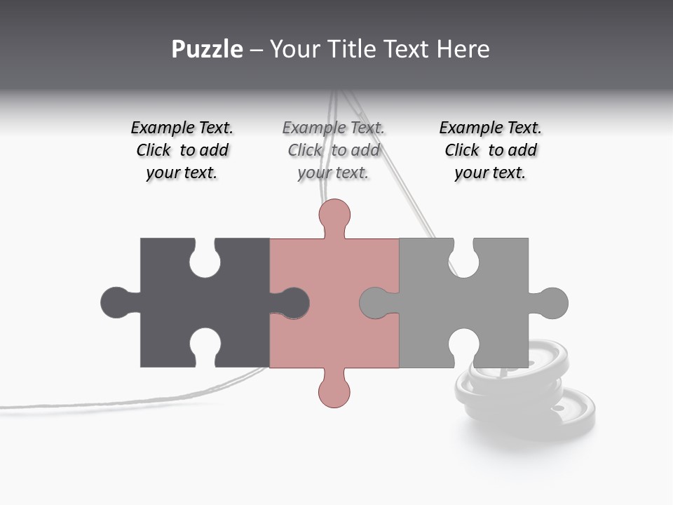 Sew Background Button PowerPoint Template