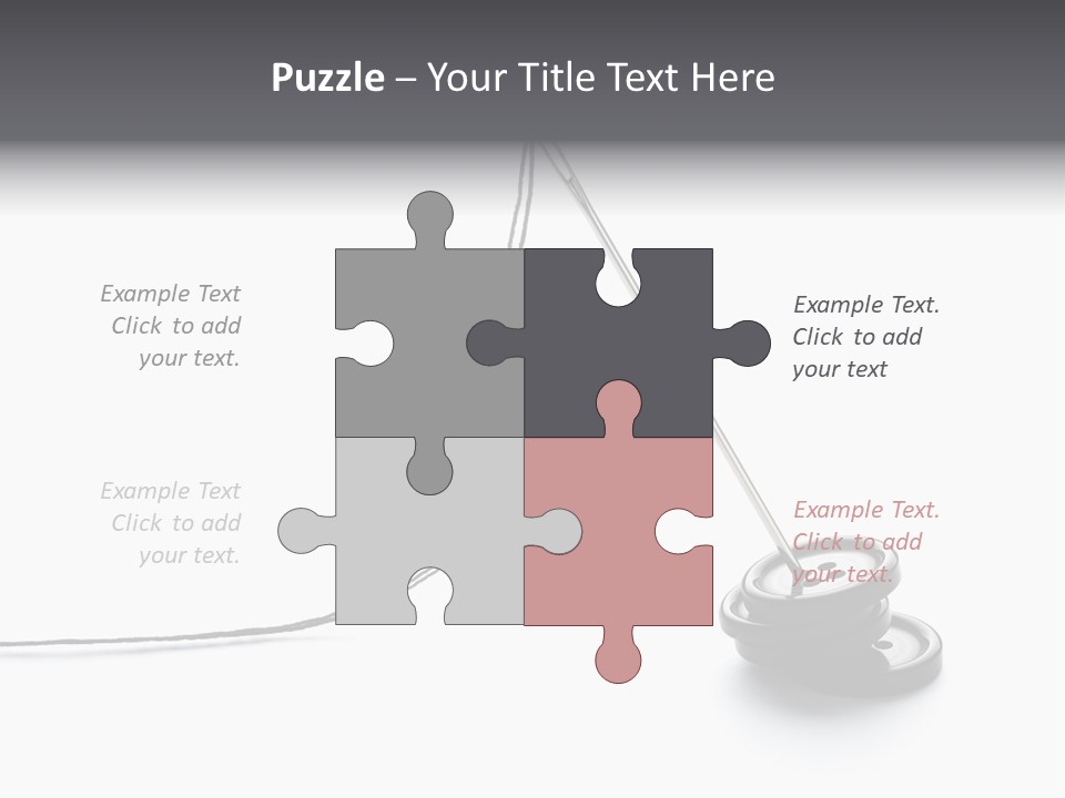 Sew Background Button PowerPoint Template