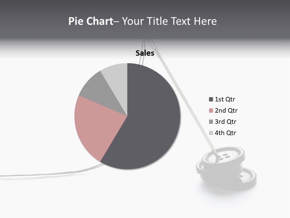 Sew Background Button PowerPoint Template
