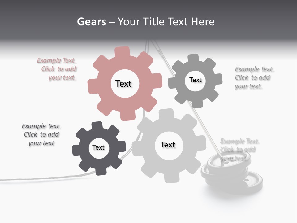 Sew Background Button PowerPoint Template