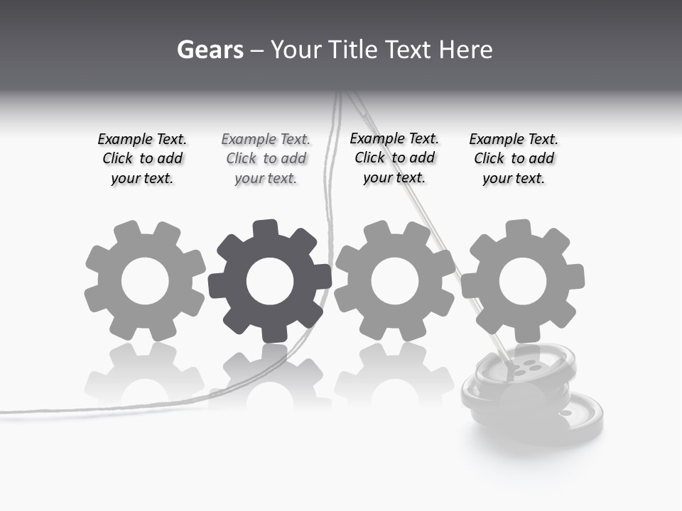 Sew Background Button PowerPoint Template