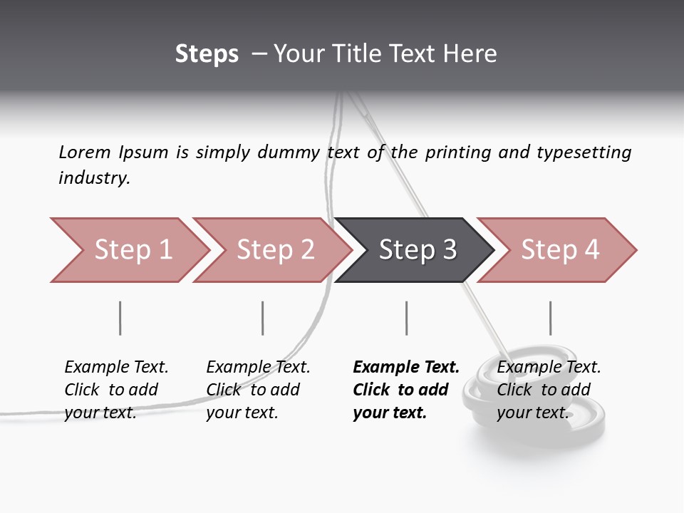 Sew Background Button PowerPoint Template