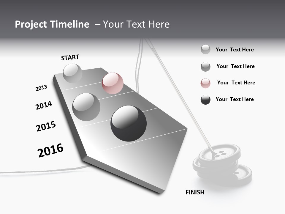 Sew Background Button PowerPoint Template