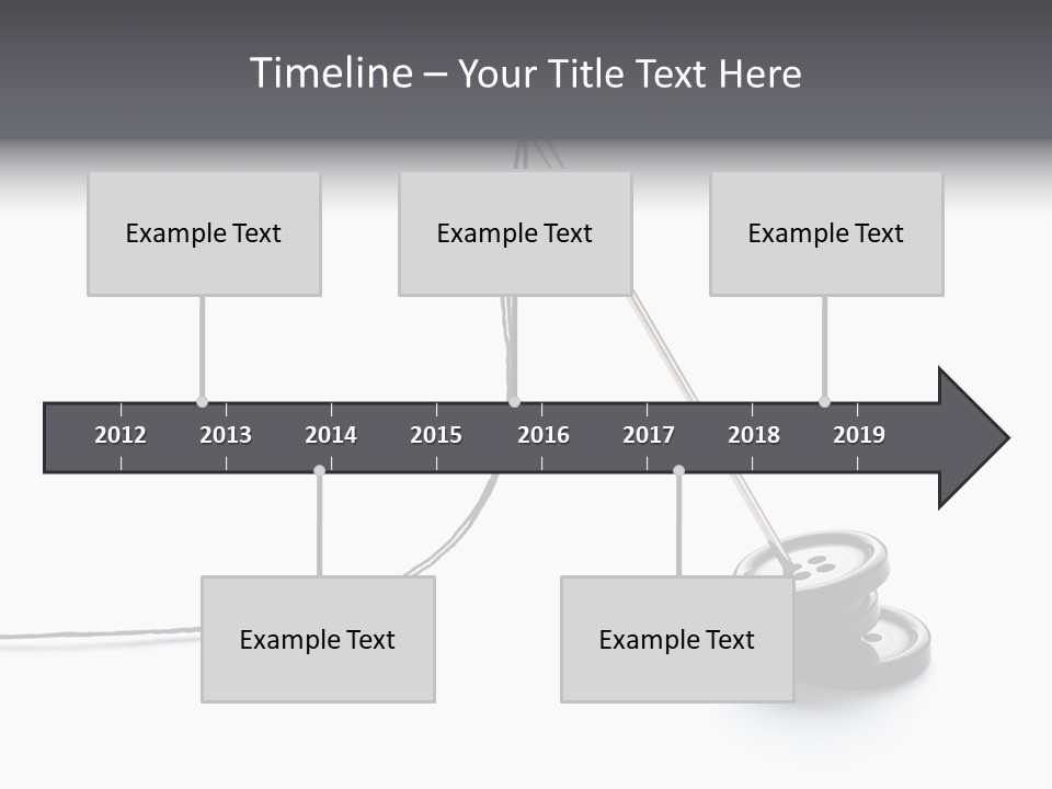 Sew Background Button PowerPoint Template