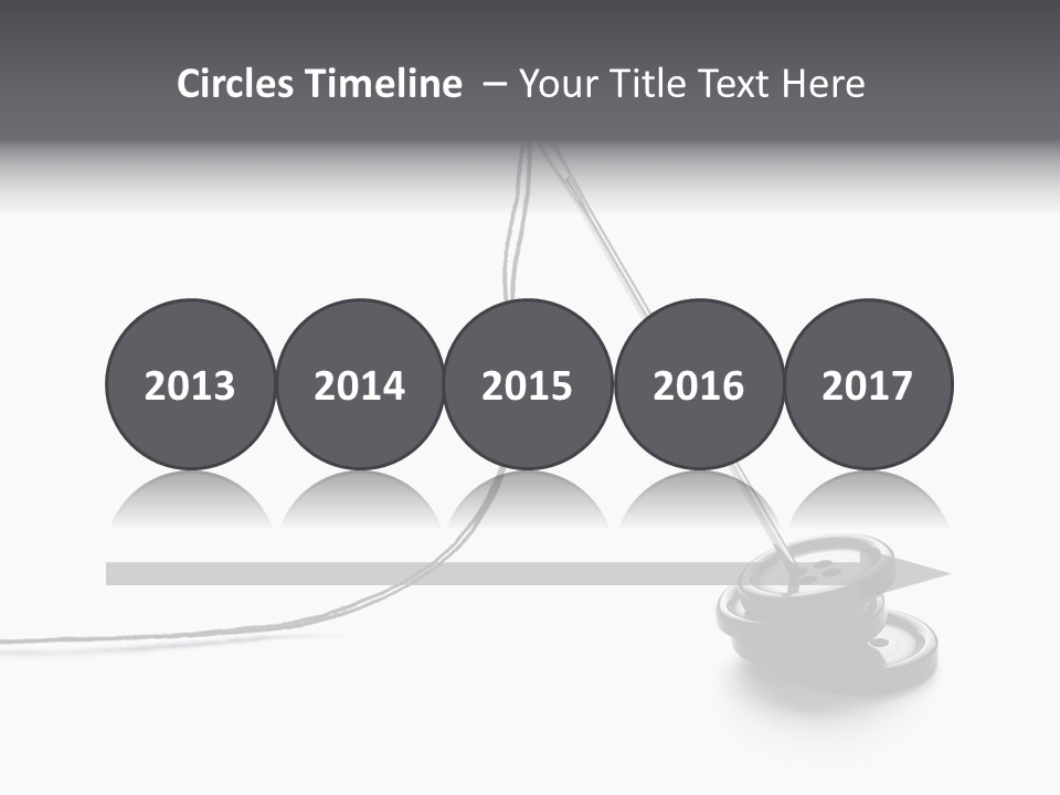 Sew Background Button PowerPoint Template