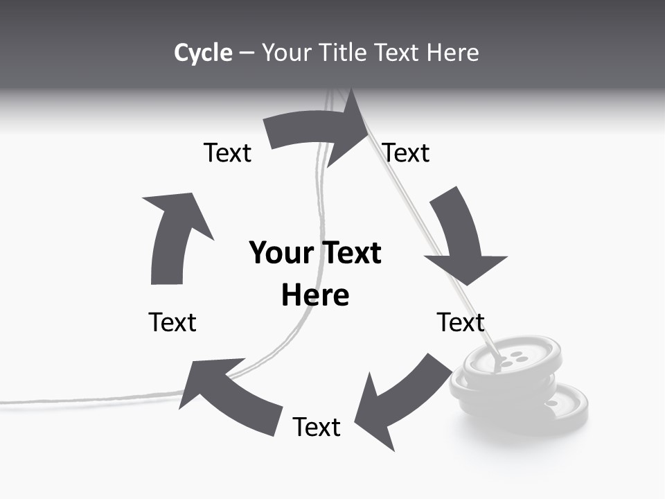 Sew Background Button PowerPoint Template