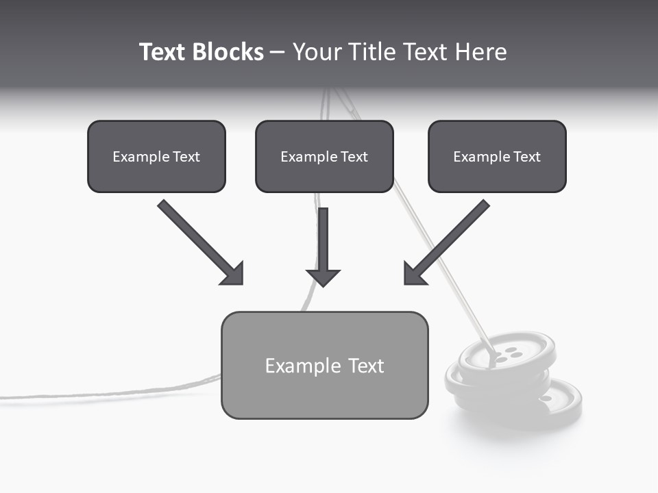 Sew Background Button PowerPoint Template