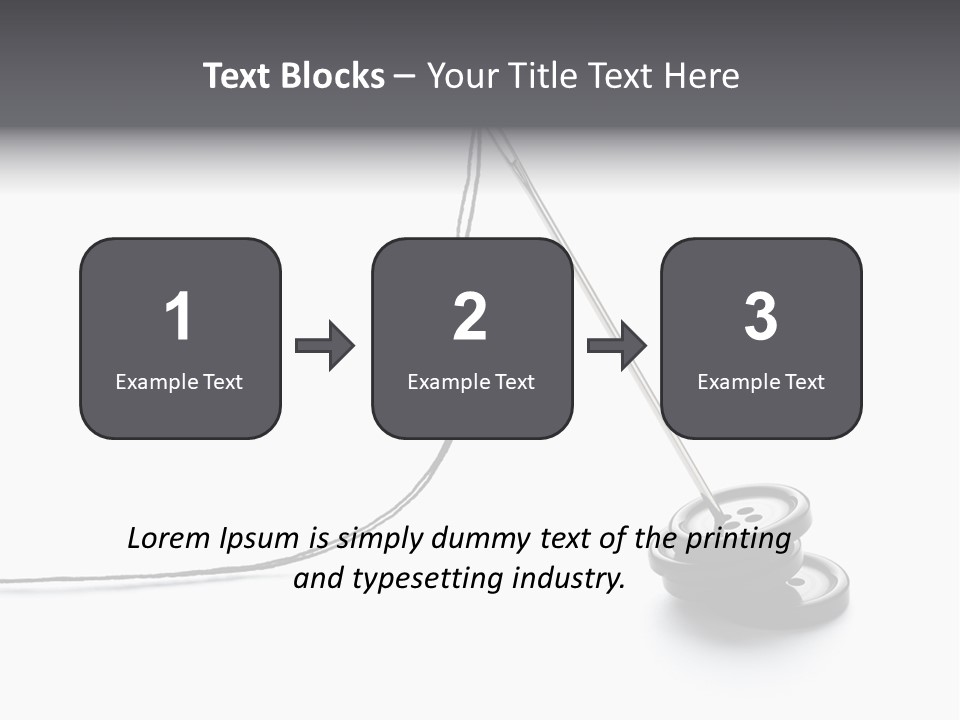 Sew Background Button PowerPoint Template