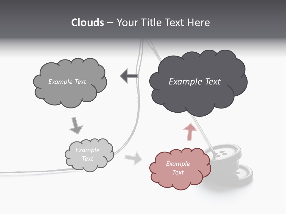 Sew Background Button PowerPoint Template